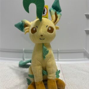 Pokemon Leafeon Plush 2021 Jazwares Nintendo 11" Stuffed Animal XY Evolution